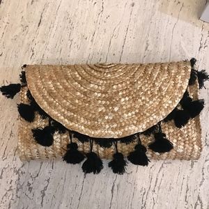 Handwoven Tassle Clutch